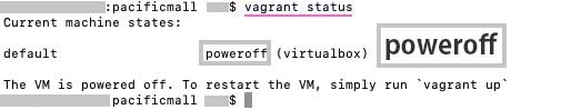 vagrant poweroff（virtualbox) の画像